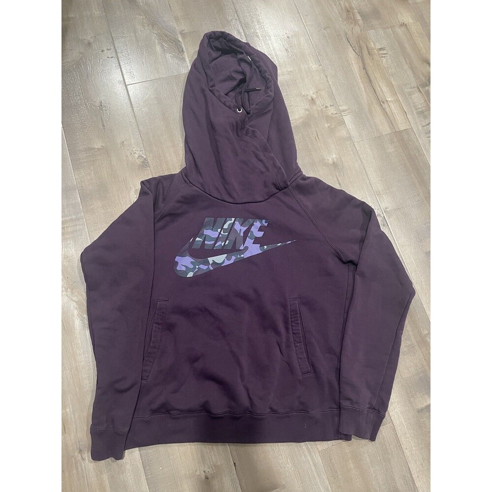 Nike Purple Hoodie with Camo Swoosh